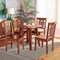 Baxton Studio Mina Modern and Contemporary Transitional Walnut Brown Finished Wood 5-Piece Dining Set 178-11383-10895-Zoro - alternate 2